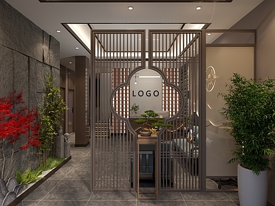 新中式其他商业空间 足疗店大厅