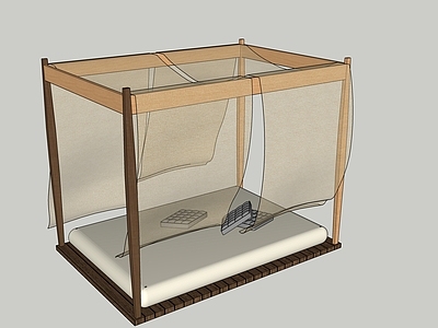 现代床品 床垫 纱幔床 纱幔