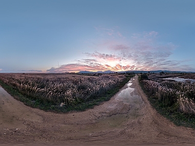 现代户外HDR 黄昏HDR 夕阳黄昏彩霞天空