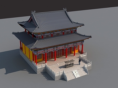 中式新中式古建 城门楼 寺庙