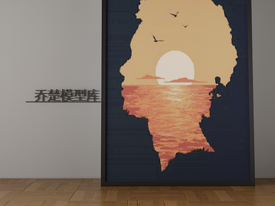 现代挂画 油画