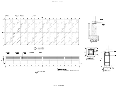 现代廊架 玻璃廊架 施工图