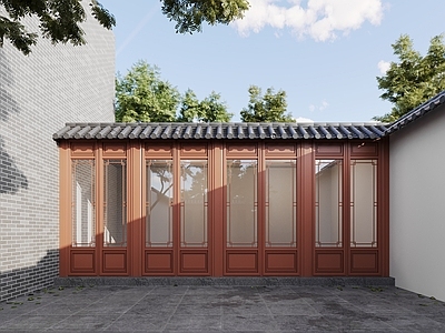 中式新中式古建 中式阳光房
