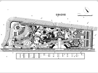 现代公园景观 纪念园绿化设计 施工图