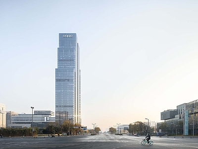 现代街道外景 道路 商业街外景