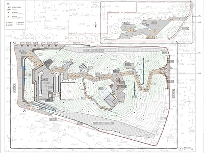 现代公园景观 山地公园景观项目 景观为改造项目 施工图