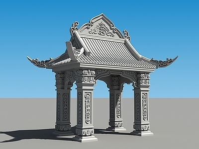 中式古建 古建亭