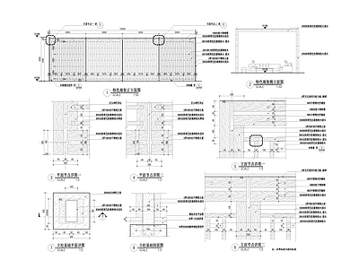 现代廊架 钢结构廊架 施工图