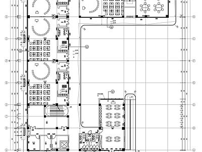 现代新中式幼儿园建筑 十二班幼儿园 U型幼儿园 施工图