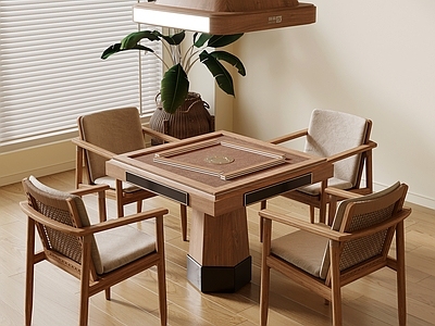 中古其他桌子 中古风麻将桌 棋牌桌椅