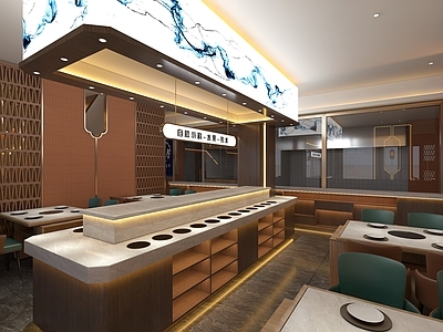 新中式现代火锅店 火锅店设计