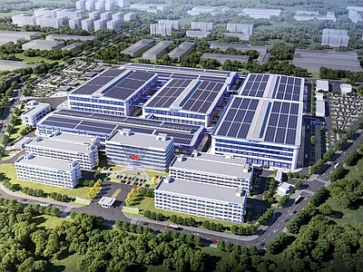 现代厂房 现代工业园区 现代厂房车间 现代产业园试验基