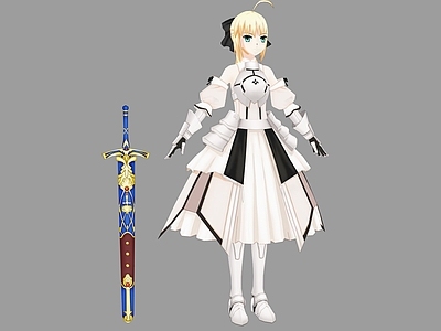 虚拟人物 虚拟人物 saber Fate 阿尔托莉雅 女剑士