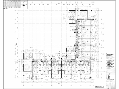 建筑平面图 奢华酒店公寓 施工图 建筑平面图