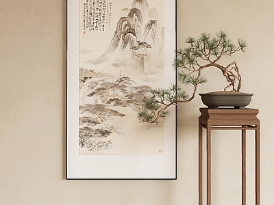 新中式中式挂画 油画 书房挂画 茶室挂画 客厅挂画 玄关挂画