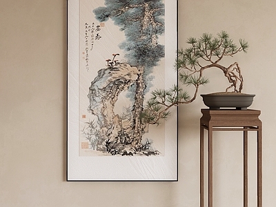 新中式中式挂画 油画 书房挂画 茶室挂画 客厅挂画 玄关挂画