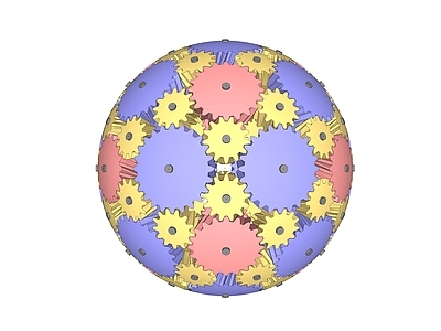 现代艺术装置 球体 齿轮球体