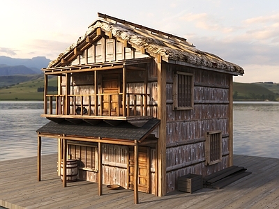 新中式中式古建 复古木屋 木屋