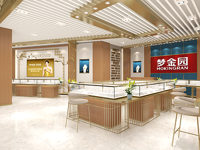 中式珠宝店 梦金园精工店