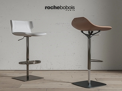 现代意式吧椅 Roche Bobois 皮革吧椅 金属吧椅