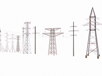 电线杆 高压线 高压电线杆 电线杆