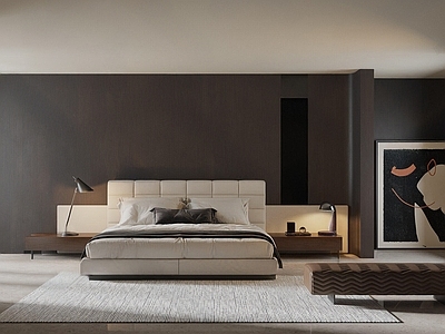 现代双人床 Minotti 双人床