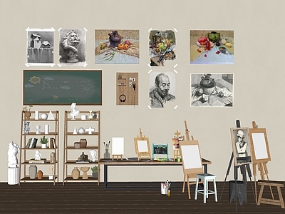 画具 画架 画具 画室 石膏雕塑 画板