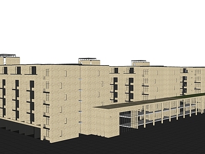 现代极简学校建筑 教学楼学校 学校立面 学校教学楼立面 教学楼设计