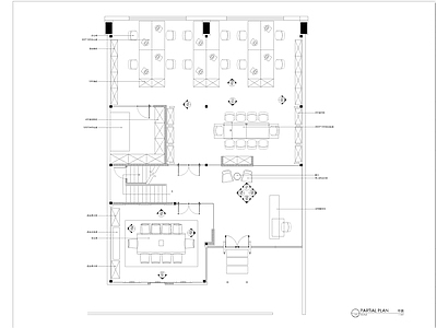 现代整体办公空间 设计工作室 施工图 整体办公空间