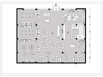 现代棋牌室 麻将室 施工图
