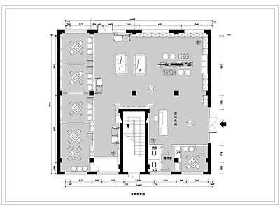 现代棋牌室 麻将馆 施工图