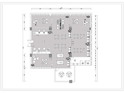 现代棋牌室 麻将馆 施工图