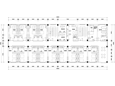 现代其他公共建筑 900平养老院 施工图