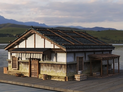 新中式中式古建 复古木屋 乡村木屋 乡村平房 乡村住宅