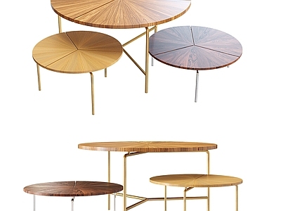 现代玄关柜 Circular Table Series现代组合型茶几