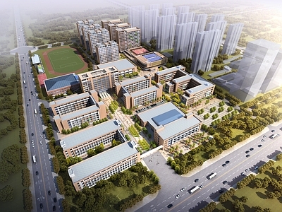 现代学校建筑 38班初中 施工图