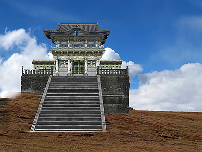 新中式寺庙建筑 111一