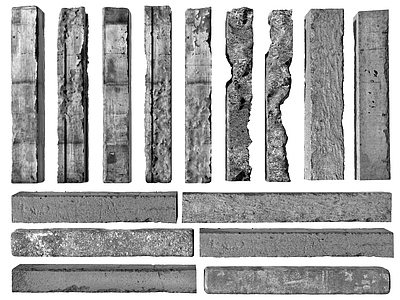 现代混凝土柱子 水泥柱子 石柱子 工业风破损柱子 旧柱子