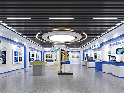 现代其他公共空间 现代科技展厅
