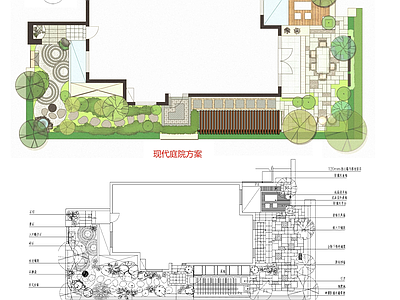 现代新中式庭院 禅意庭院 私家庭院 菜地 施工图