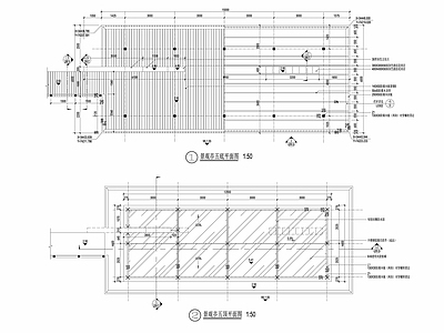 现代亭子 景观亭 施工图