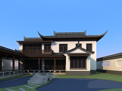 新中式中式古建 中式别墅