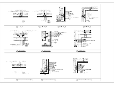 现代简约其他节点详图 各材料交接处收口 施工图