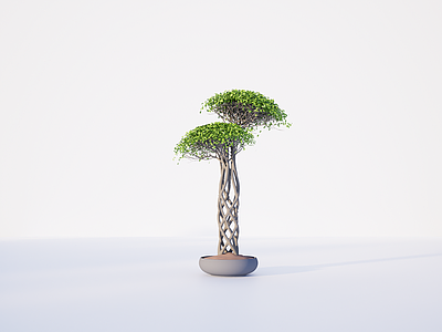 现代简约其他小品 盆景 编织藤蔓盆景 造型植物 特色植物摆件 创意编织植物