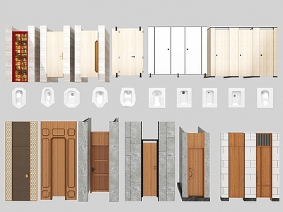 现代其他门 卫生间门集合 蹲便器