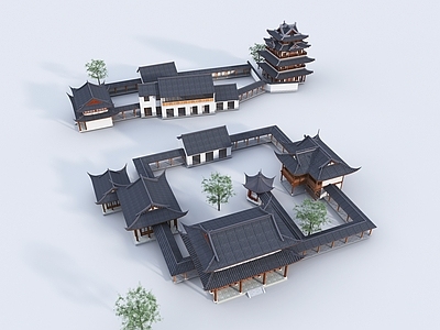 新中式中式古建 新中式民居 中式古建