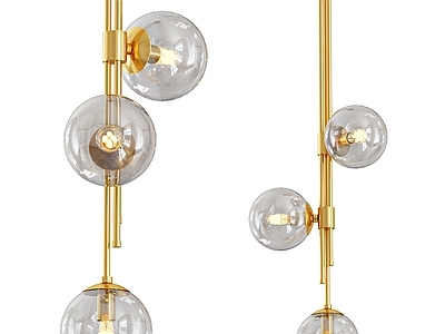 现代封闭式厨房 ball 北欧吊灯