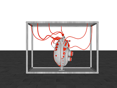 现代美陈 网红美陈 心脏 景观装置