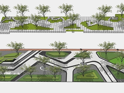 现代口袋公园 公园景观绿化 口袋公园 街角社区公园