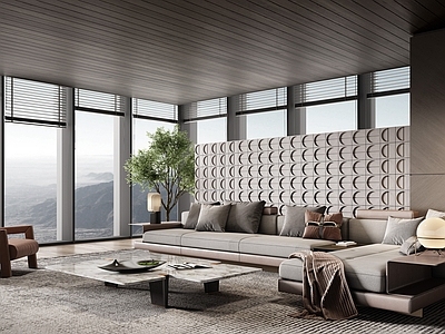 现代家居客厅 Minotti 米洛提现代客厅